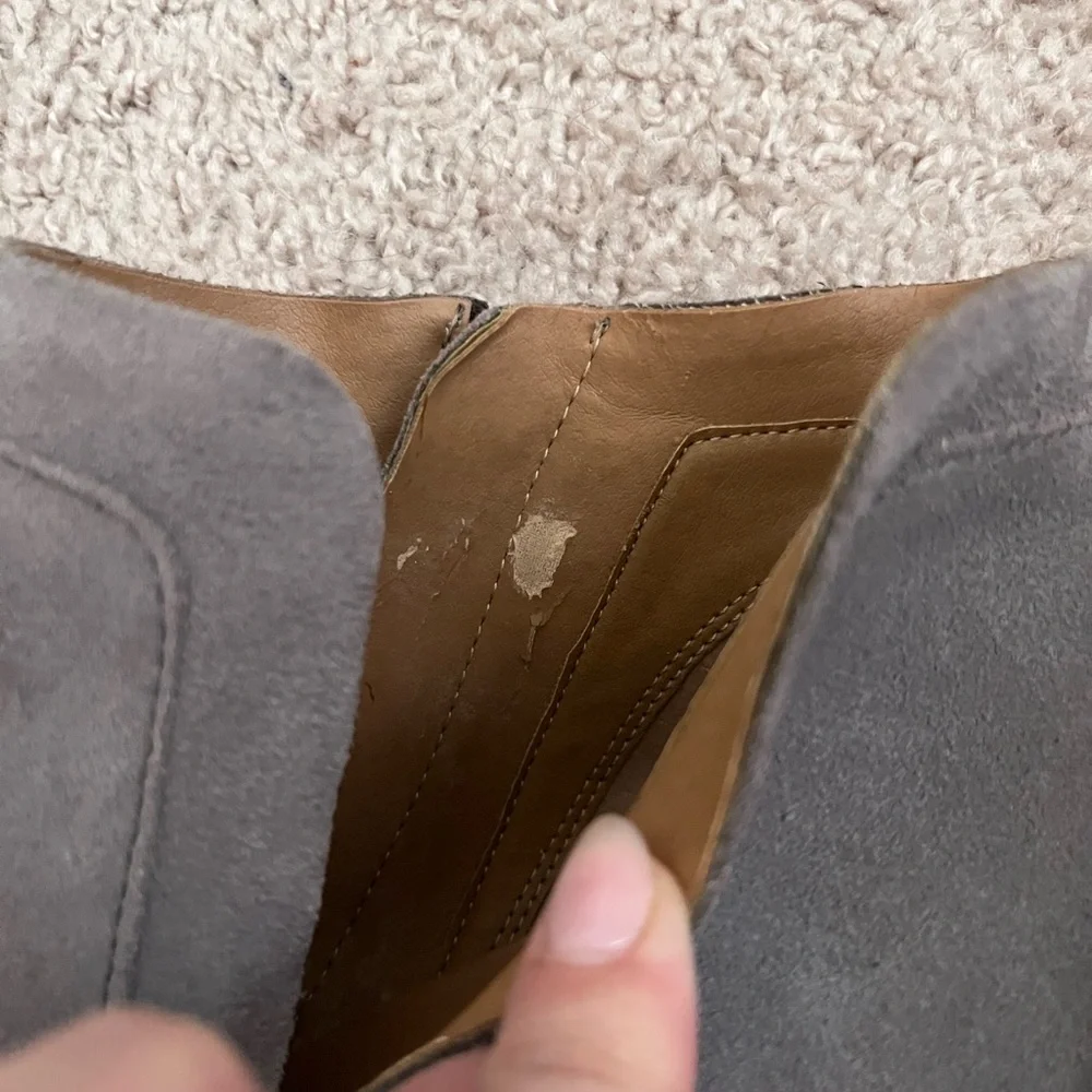 Lucky Brand Gray Wedge Ankle Boots